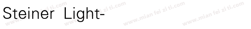 Steiner Light字体转换